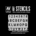 Vallejo Stencils - 125 x 125 mm - St-LET002 Lettering and Signs - Stamp Fonts