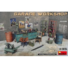 Miniart 1/35 Garage Workshop Plastic Scale Kit
