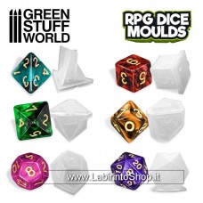 Green Stuff World Silicone Polyhedral Dice Molds x6 