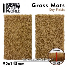 Green Stuff World Grass Mat Cutouts - Grass Mats Cut-Out Dry Fields 10mm 90x145 x 2