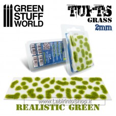 Green Stuff World Tufts 2mm - Realistic Green