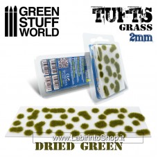 Green Stuff World Grass Tufts 2mm - Dried Green