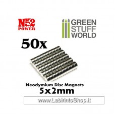Green Stuff World Neodymium Magnets 5x2 mm - 50 units
