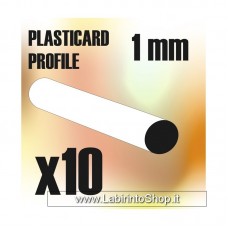 Green Stuff World ABS Plasticard - Profile ROD 1mm