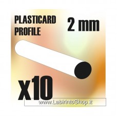 Green Stuff World ABS Plasticard - Profile ROD 2mm