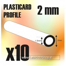 Green Stuff World ABS Plasticard - Profile TUBE 2 mm