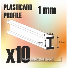 Green Stuff World ABS Plasticard - Profile DOUBLE-T 1 mm
