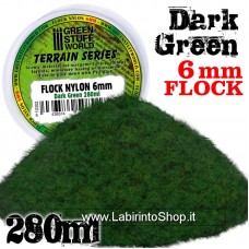 Green Stuff World Static Grass Flock 6 mm - Dark Green - 280 ml