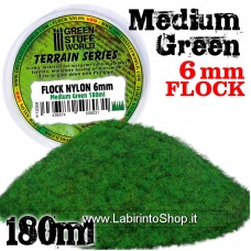 Green Stuff World Static Grass Flock 6 mm - Medium Green - 180 ml