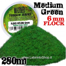 Green Stuff World Static Grass Flock 6 mm - Medium Green - 280 ml