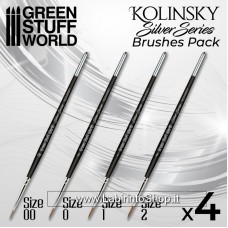 Green Stuff World Silver Series Kolinsky Brush Set