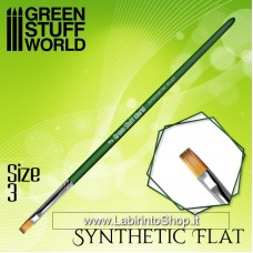 Green Stuff World Green Series Flat Synthetic Brush Size 3