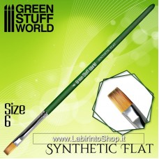 Green Stuff World Green Series Flat Synthetic Brush Size 6