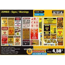 ETA Diorama - 179 - Post-apocalypse Zombie - 1/35 - Zombie Signs / Warnings