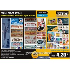 ETA Diorama - 434 - Vietnam War - 1/72 - Advertisement Billboards Signs