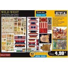 ETA Diorama - 444 - Wild West - 1/72 - Posters Flags Blakets