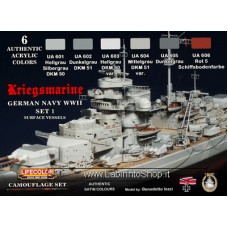 Lifecolor Acrylics LC-CS09 Kriegsmarine German Navy WWII Set 01