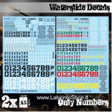 Green Stuff World Waterslide Decals - Only Numbers