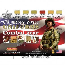 Lifecolor Acrylics LC-CS18 Us Army WWII Uniforms Combat Gear Set 2