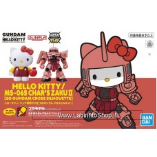 Bandai SD Gundam Cross Silhouette Hello Kitty Zaku II Principality of ZEON Char Aznable`s Mobile Suits Gundam Model Kits