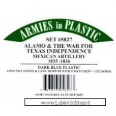 Armies in Plastic - 1/32 - 5827 - Alamo and the War for Texas Independence Mexican Artillery 1835-1836