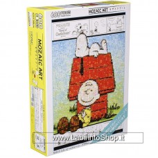 Beverly Jigsaw Puzzle Snoopy Mosaic Snoopy and Charlie Brown (600 Pieces)