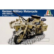 Italeri 1/9 7403 German Military Motorcycle with Sidecar