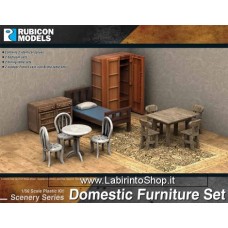 Rubicon Models 1/56 - 28mm Plastic Model Kit Domestic Furniture Set