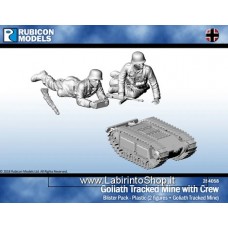 Rubicon Models 1/56 - 28mm Plastic Model Kit German Goliath Tracked Mine with Crew