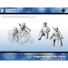 Rubicon Models 1/56 - 28mm Plastic Model Kit German Feldgendarmerie Bike Crew