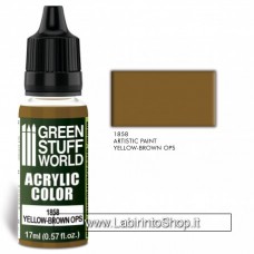 Green Stuff World 17ml Acrylic Color 1858 Yellow Brown Ops