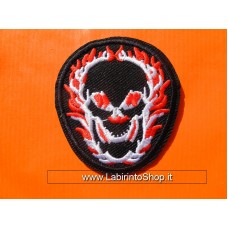 Patch Burning Skull Red