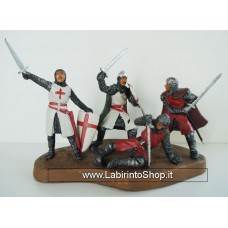 Hobby and Work 1/32 Storia del Medioevo Diorama Templari in Combattimento