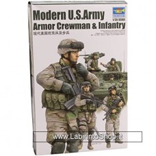 Trumpeter 1/35 Modern U.S. Army Armor Crewman and Infantry